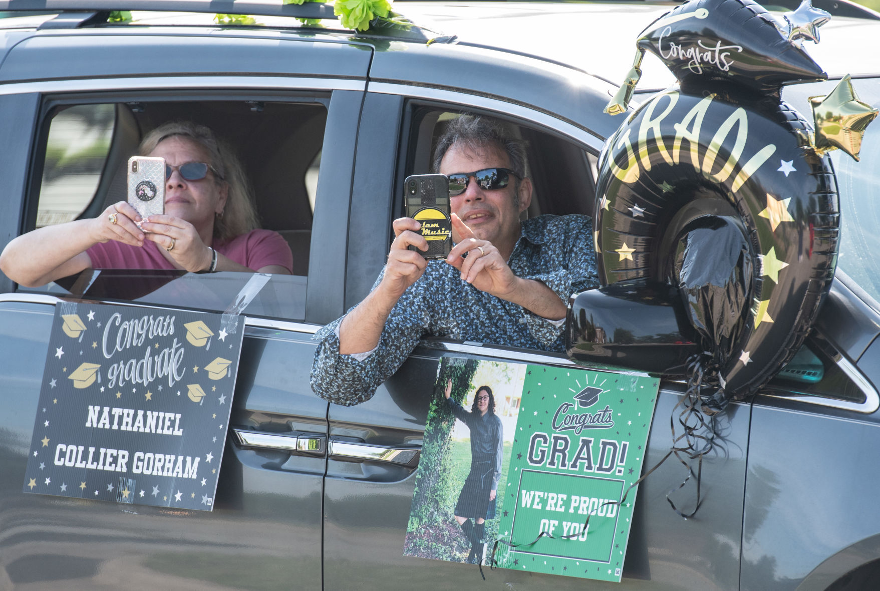 Drive-thru graduation at Penn-Griffin School of the Arts